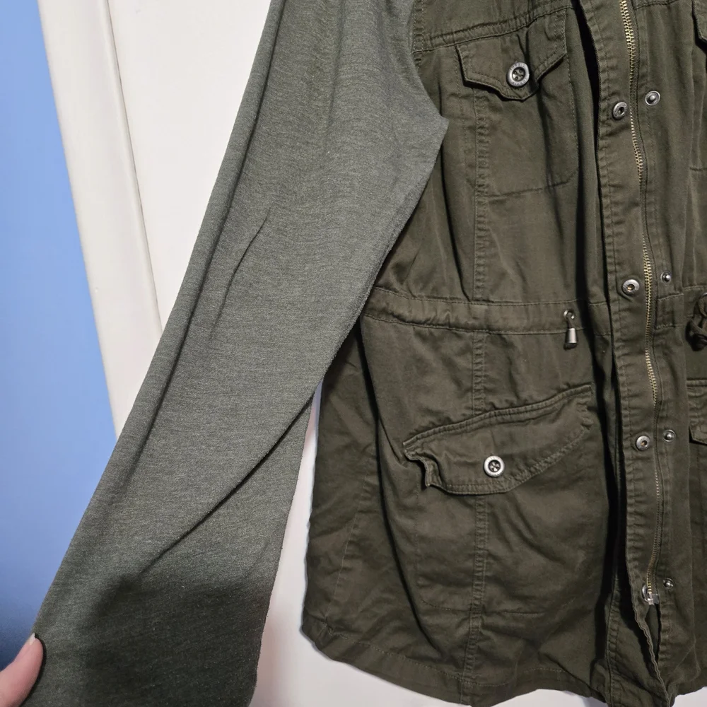 Torrid Olive and Gray Utility Jacket - Picture 4 of 7